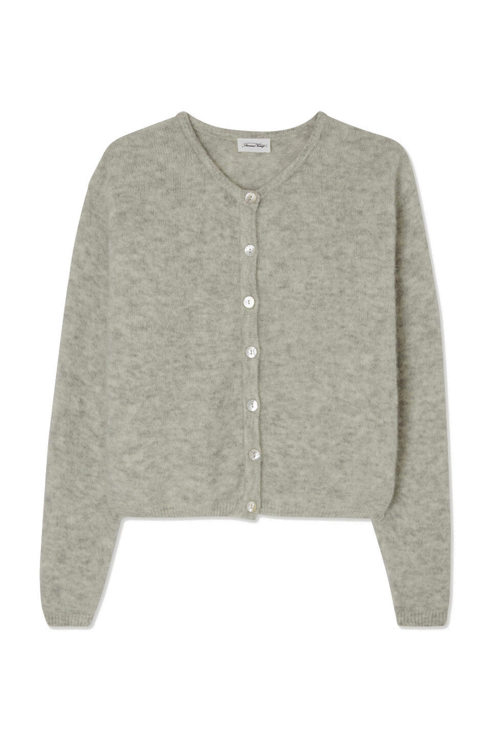 Strickjacke aus Alpakamix - Gris Clair Chine - Grau