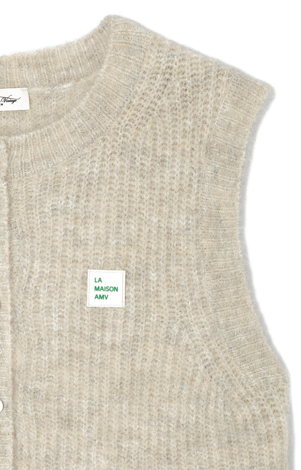 Strickweste aus Alpakamix - Poudreuse - Grau