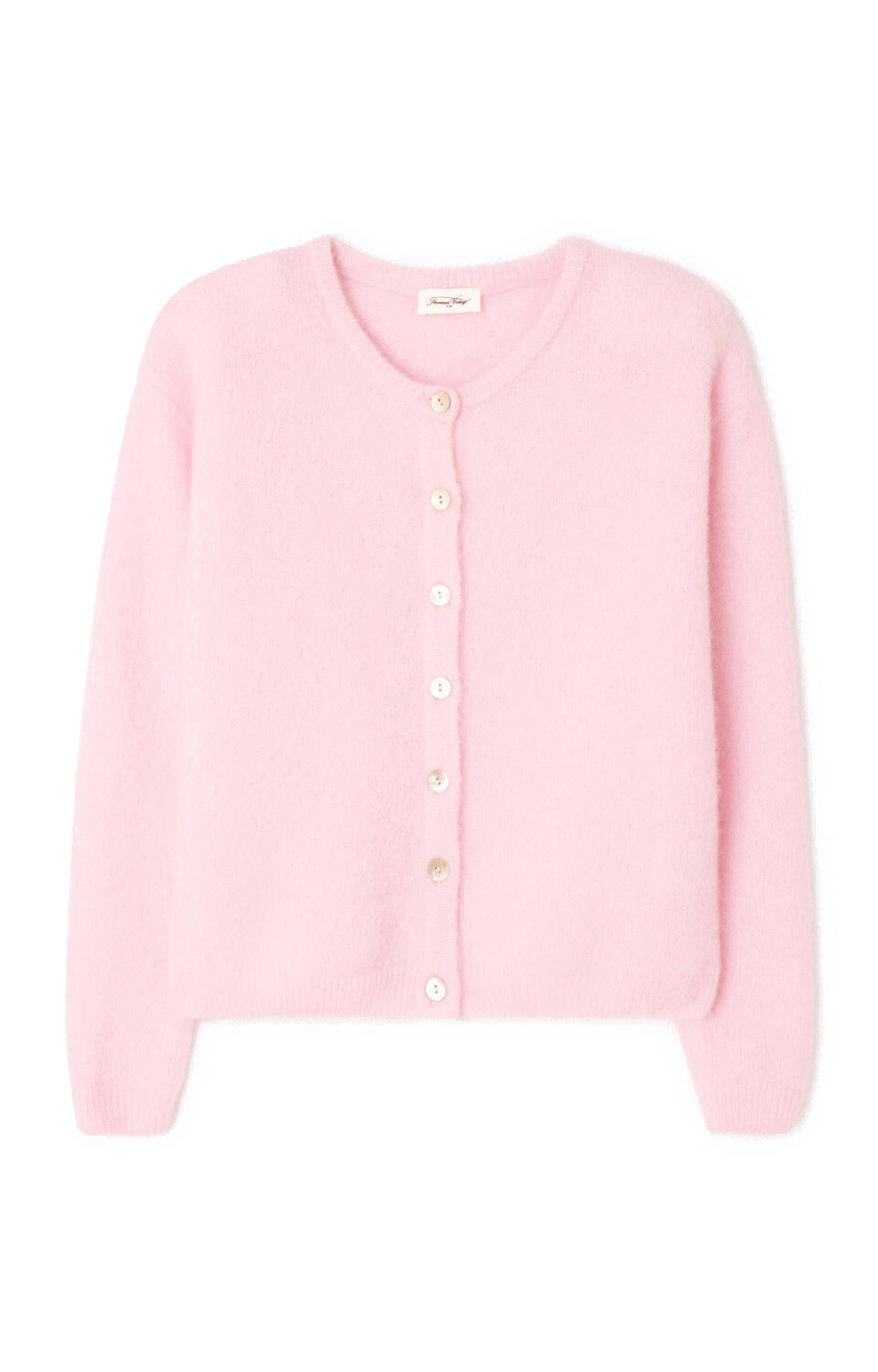 Strickjacke aus Alpakamix - Dragee Chine - Rosa