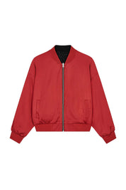 Wendejacke-Bomberjacke ELIN aus Viskose - Leo Black - Schwarz