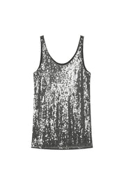 Paillettenkleid Mini HOLLY - Graphite - Silber