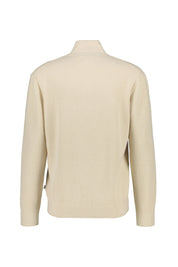 Strickpullover DANNY mit Troyerkragen - Ivory - Creme