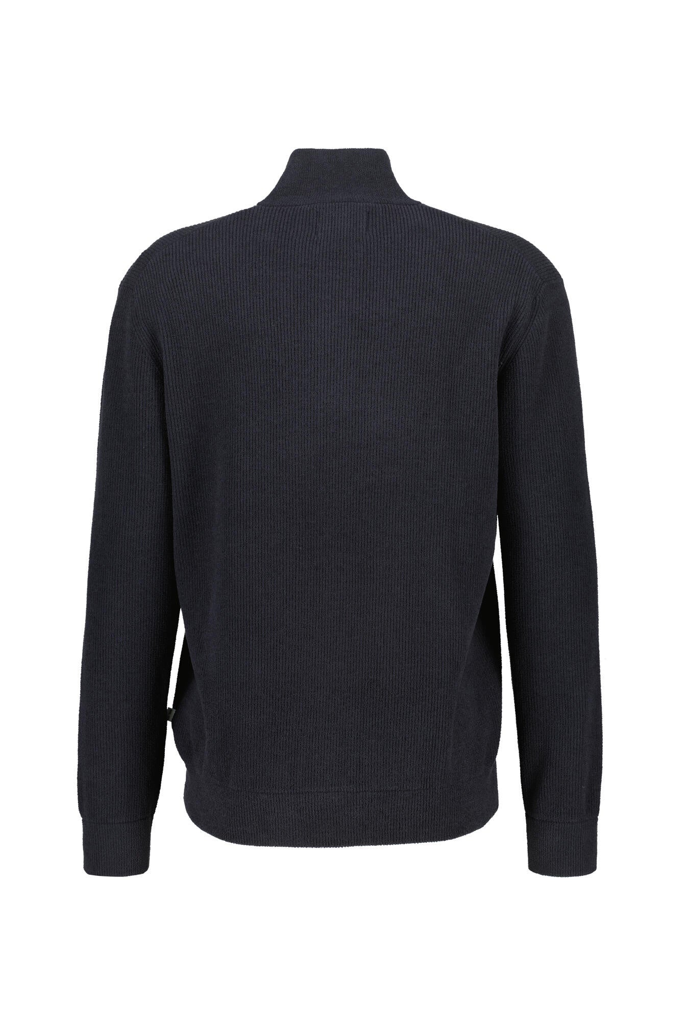 Strickpullover DANNY mit Troyerkragen - Navy Blue - Blau