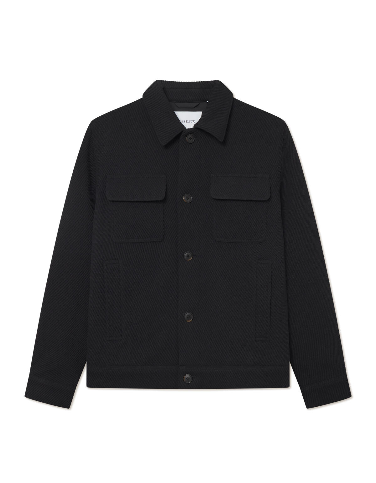 Overshirt aus Wollmix - 100 Black - Schwarz