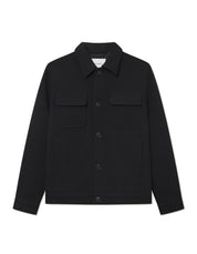 Overshirt aus Wollmix - 100 Black - Schwarz