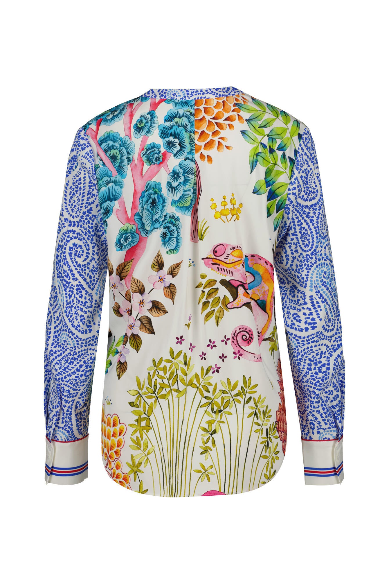 Schlupfbluse aus Seide - 261015 Super Multi - Weiß