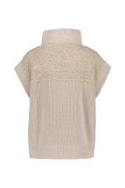 Strickweste aus Schurwollmix - 47A - Beige