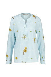 Schlupfbluse aus Seide - 261034 Breeze Multi - Blau