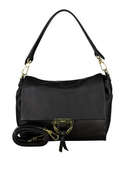 Schultertasche TEMI - 10 Black/Gold - Schwarz