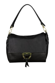 Schultertasche TEMI - 10 Black/Gold - Schwarz