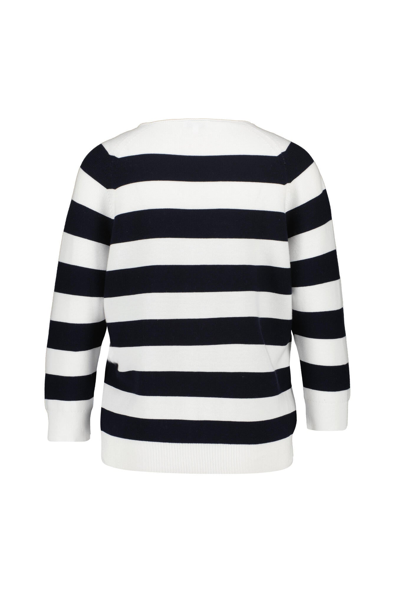 Strickpullover aus Bio-Baumwolle - 113 White Navy - Blau