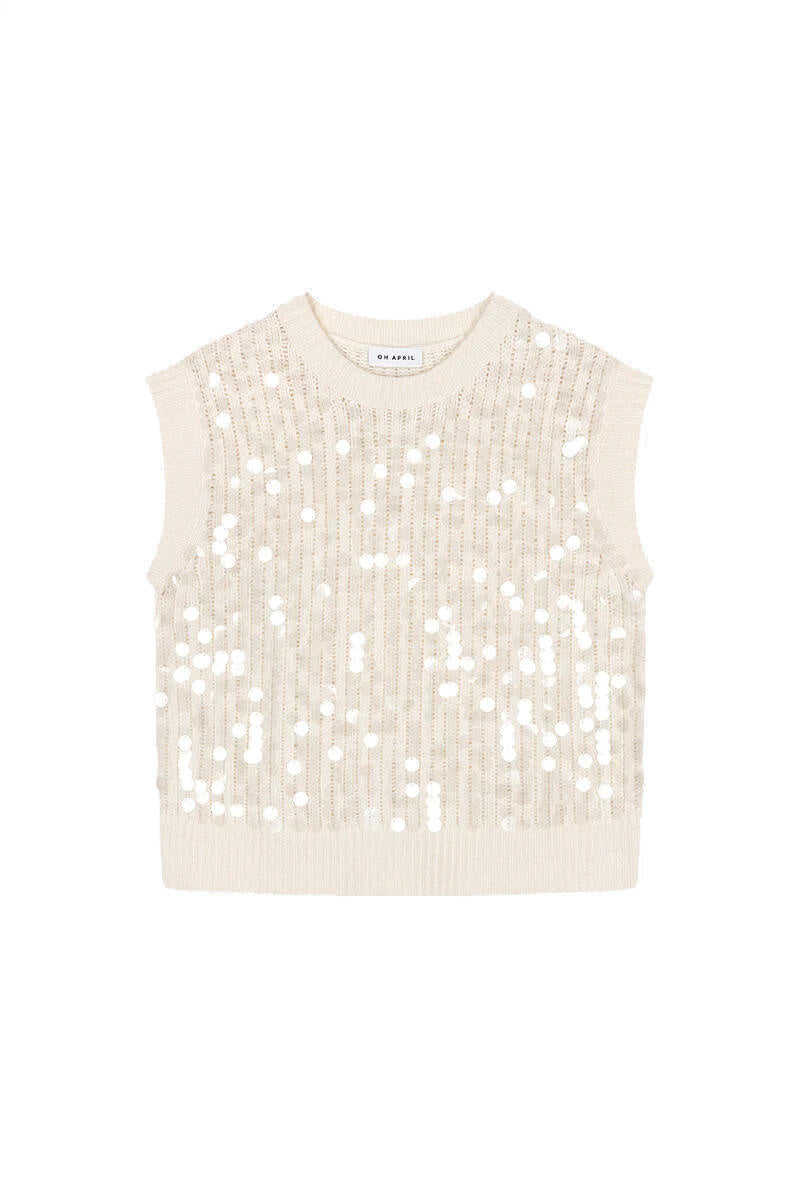 Strickpullunder FIA aus Baumwollmix - Offwhite - Creme