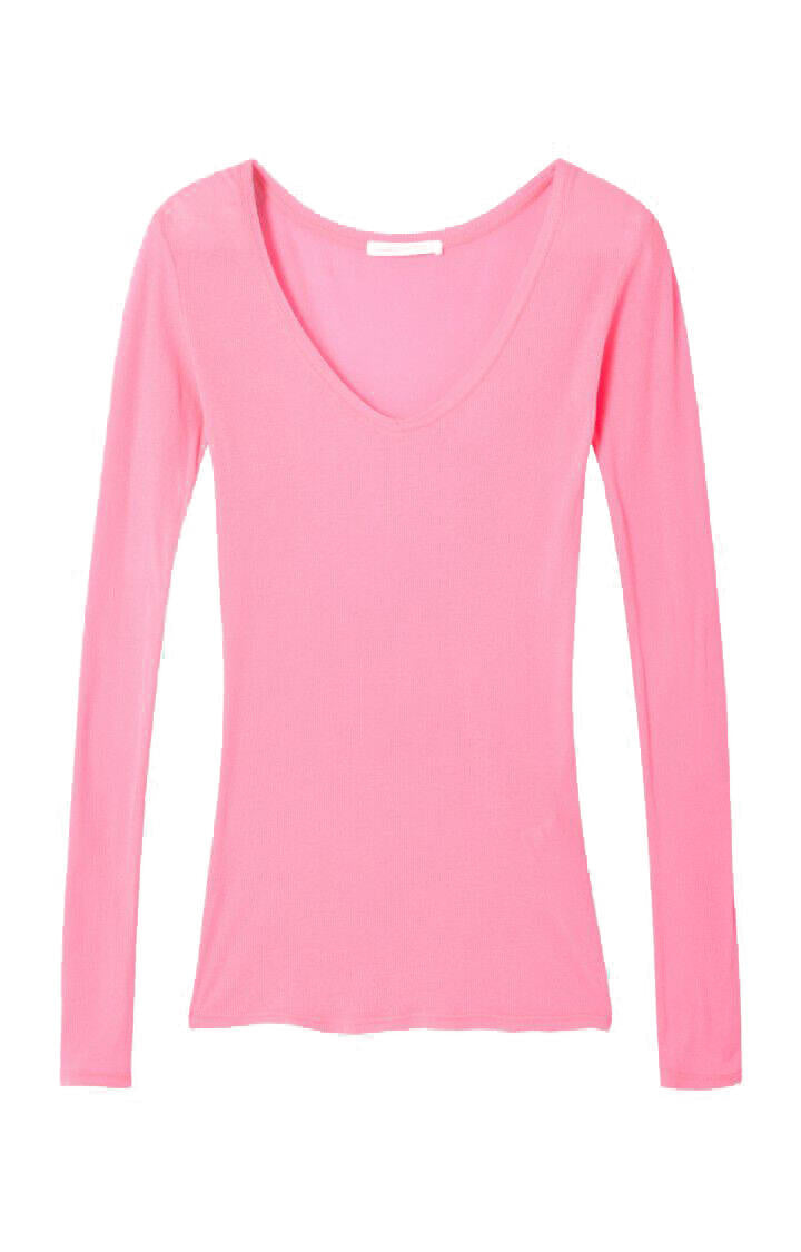 Langarmshirt aus Baumwolle - Petunia Fluo - Pink