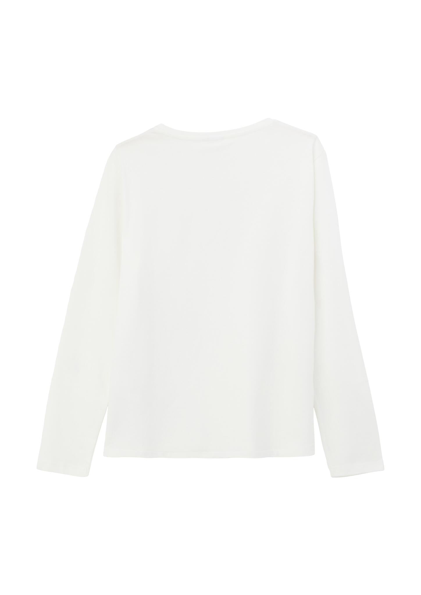 Langarm Shirt - 0210-WHITE - Weiß