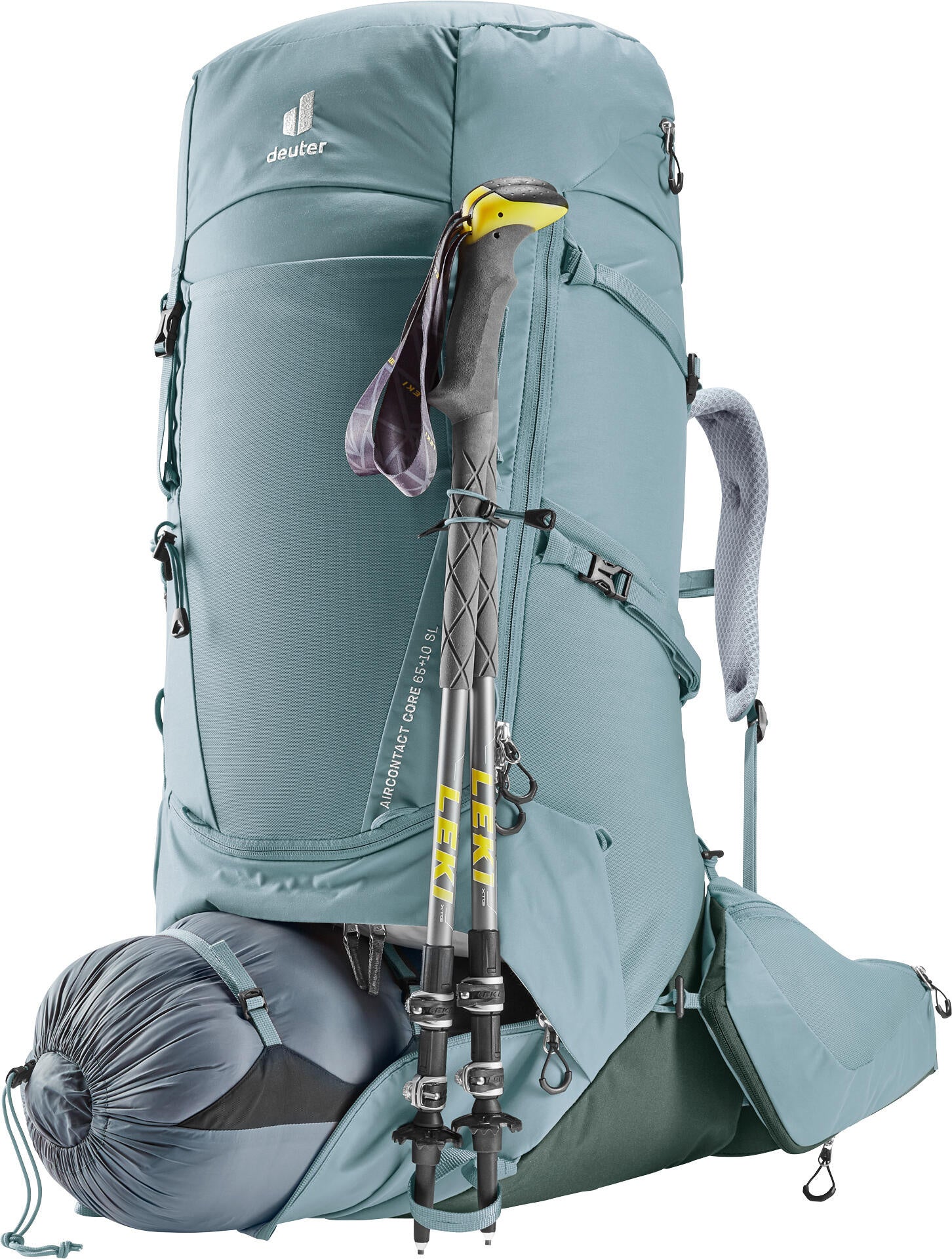 Wanderrucksack Aircontact Core 65+10 SL - 4219-shale-ivy - Grün