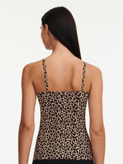 Top mit Spaghettiträgern - 0OZ LEOPARD PRINT - Braun