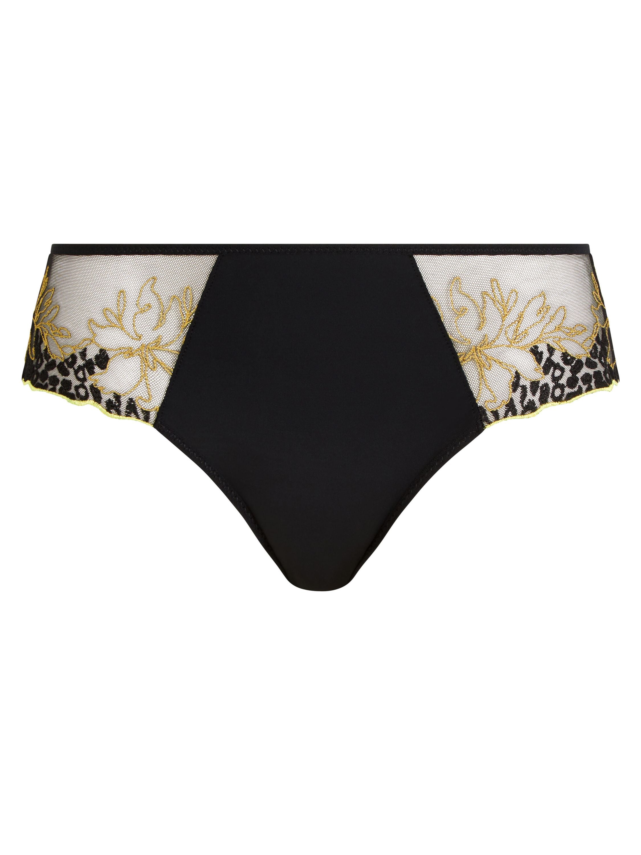 Slip mit Spitze - 0IU BLACK/YELLOW - Schwarz