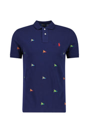 Poloshirt mit Stickereien - 1057391-2WCX-NEWPORT NAVY - Blau