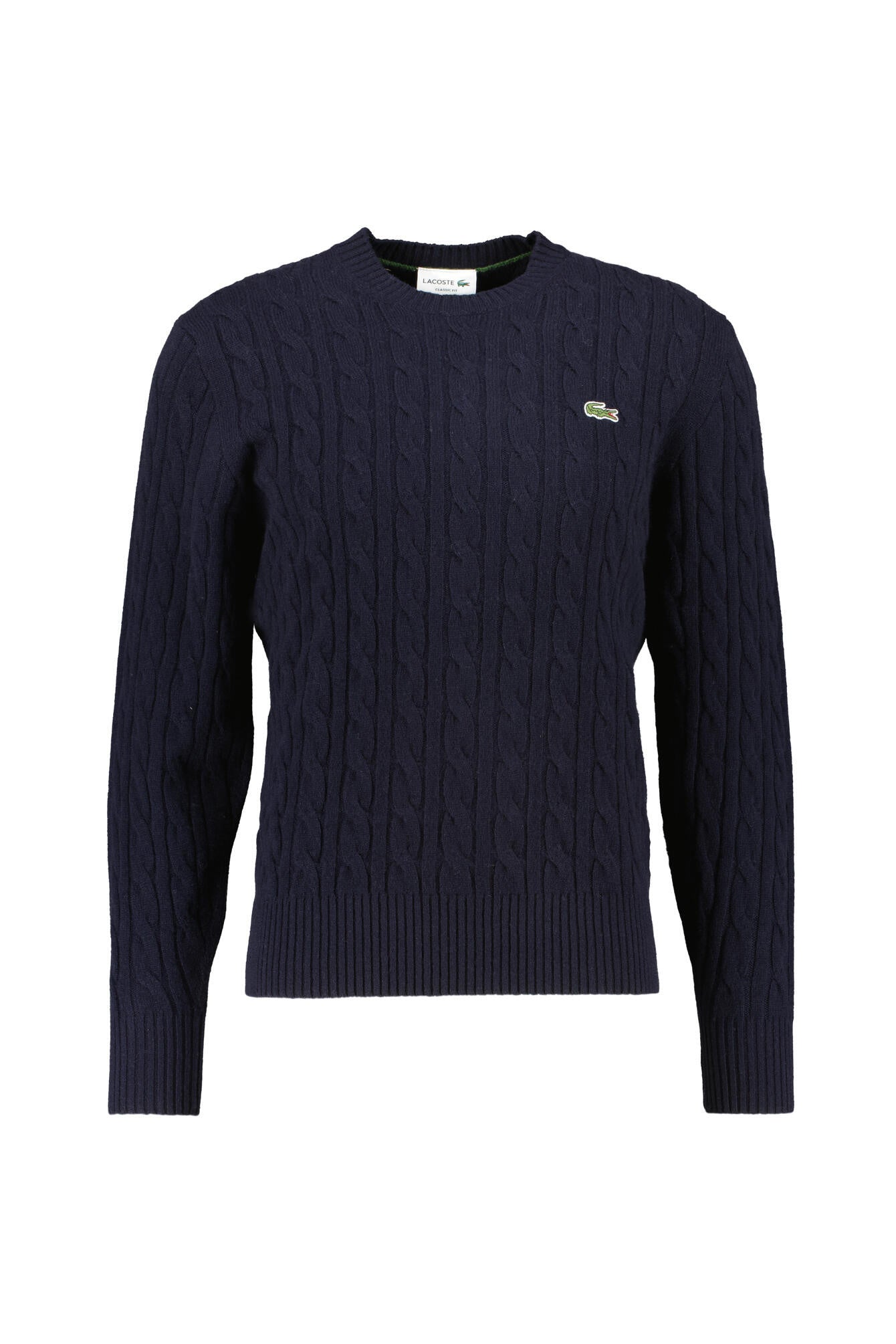 Strickpullover aus Wolle - 166-NAVY BLUE - Blau