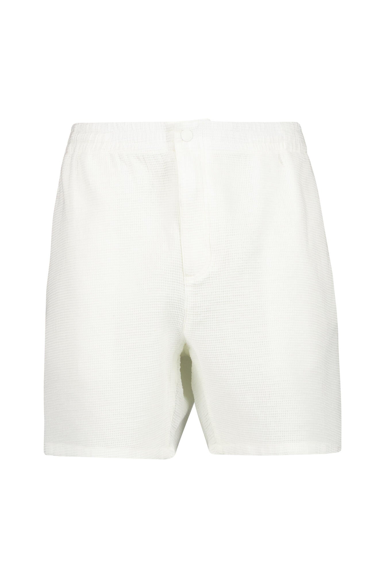 Shorts aus Waffel-Strick - 70V-FLOUR - Weiß