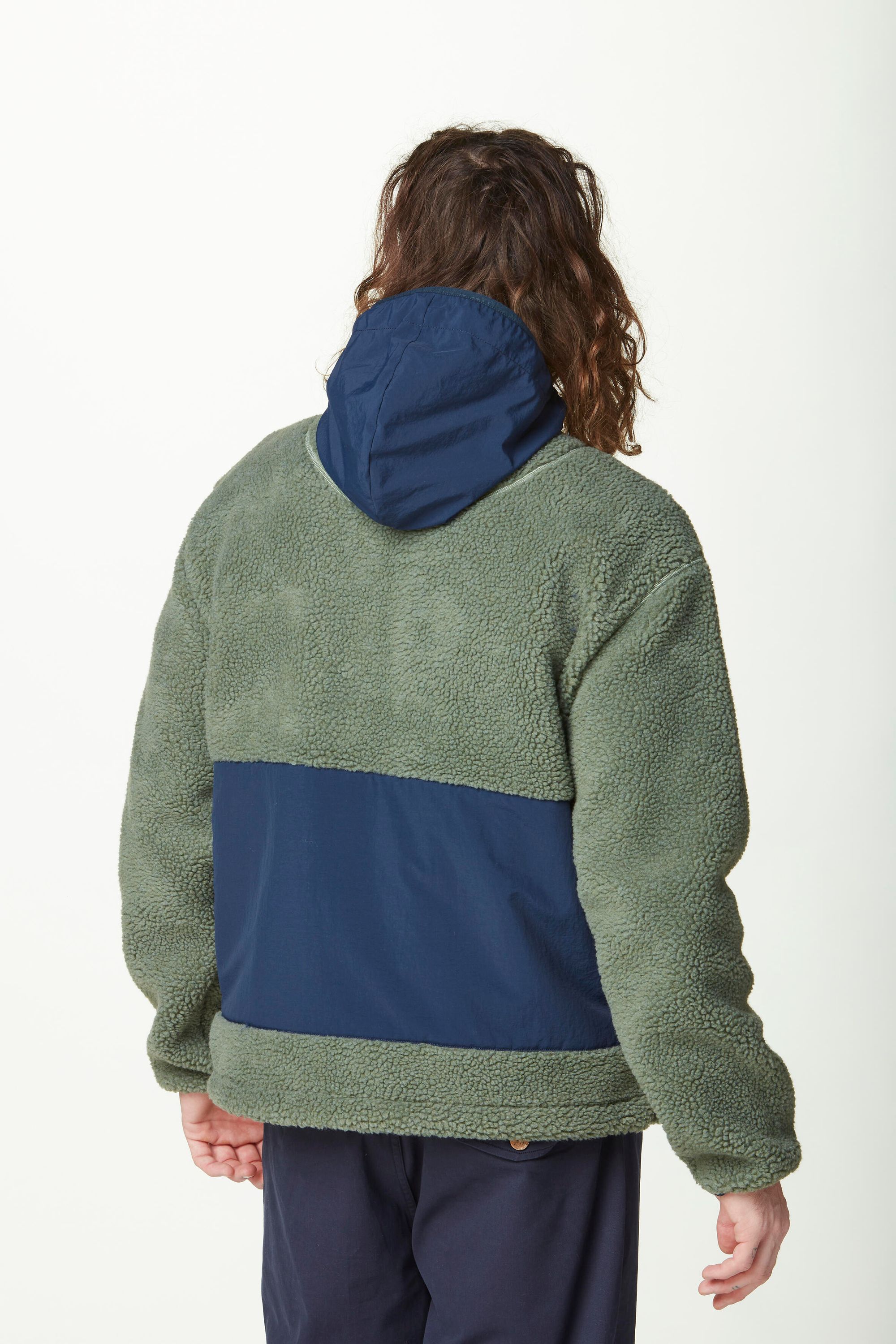 Übergangsjacke aus Teddy - D Green Spray Dark Blue - Grün