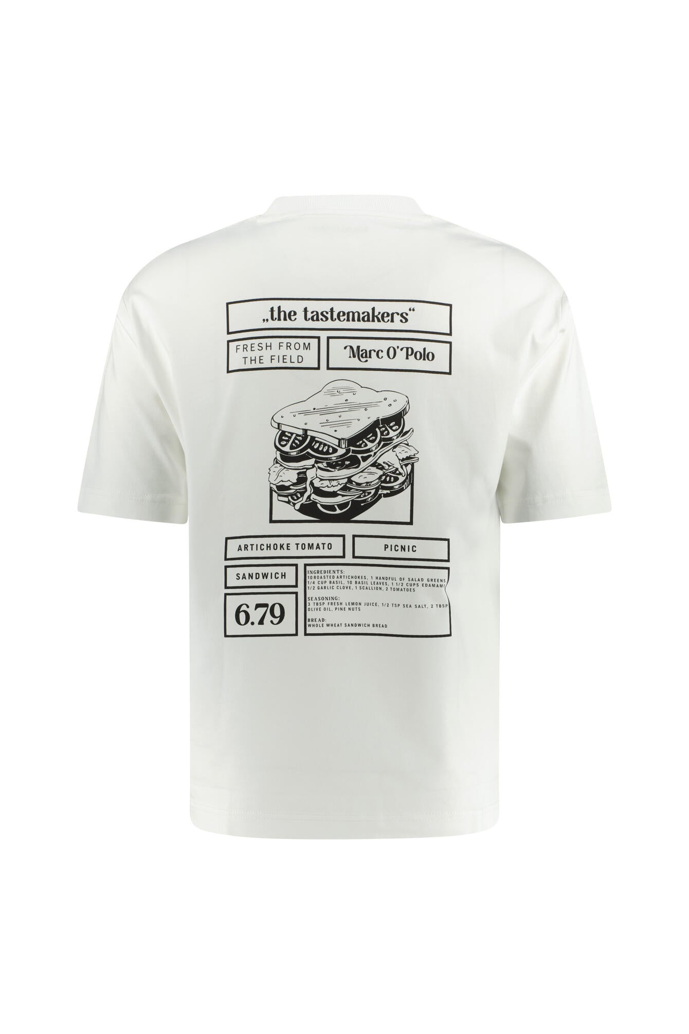 T-Shirt aus Baumwolle - 101-egg white - Weiß