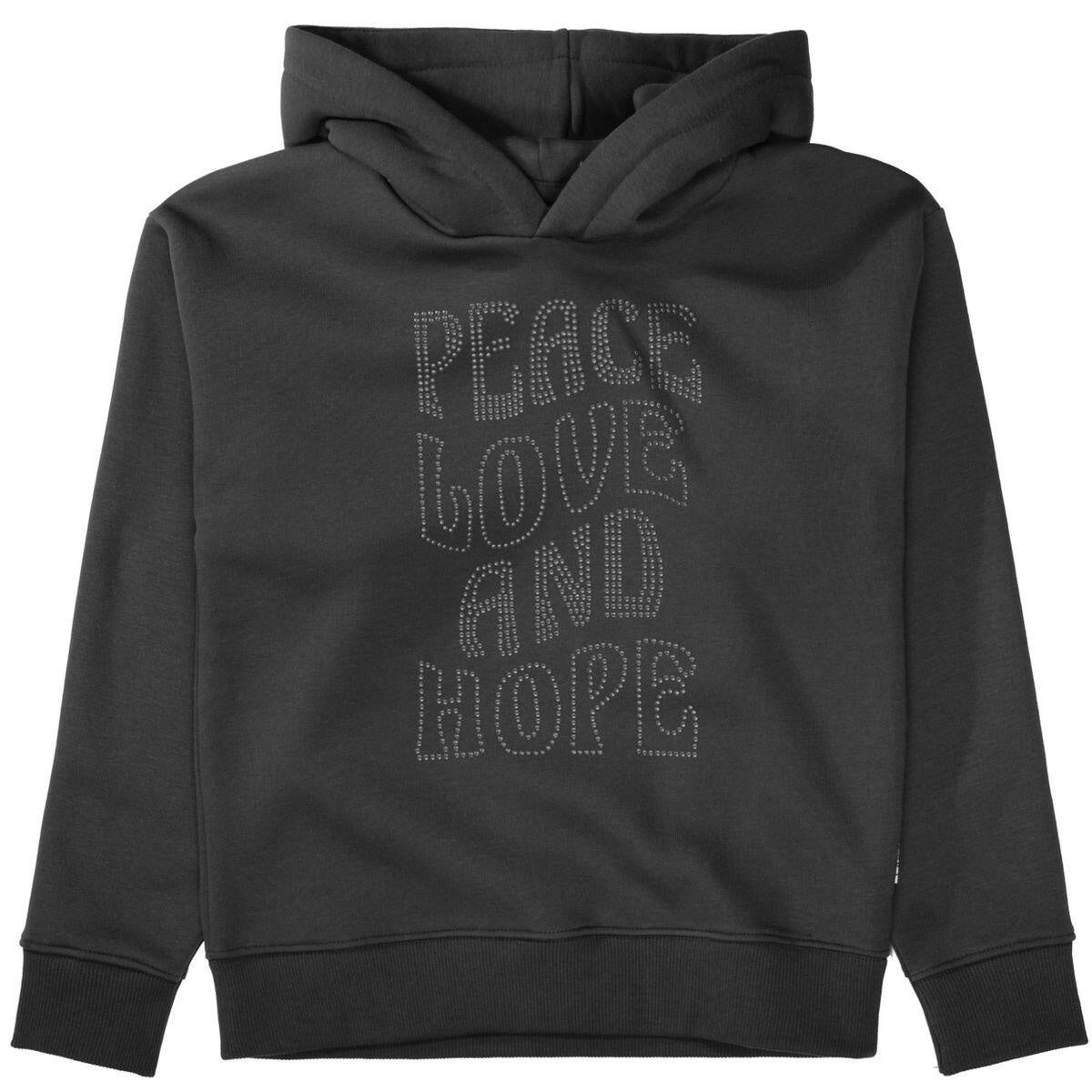 Hoodie mit Schriftzug - 802 ANTHRA - Schwarz