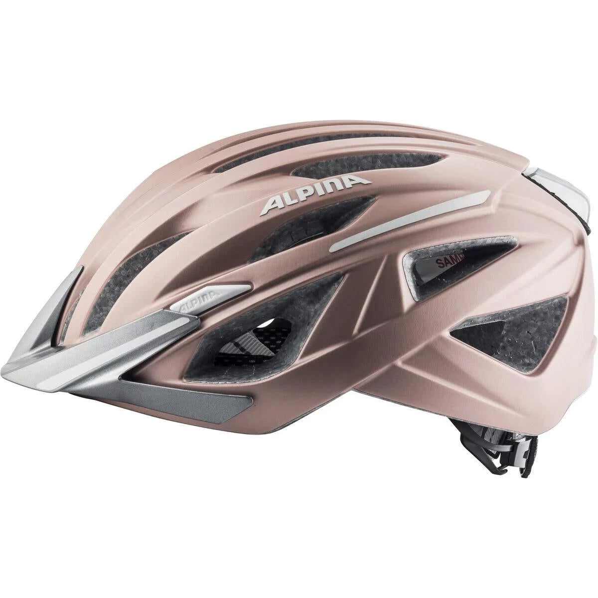 Fahrradhelm mit Rückleuchte - Haga - 50-rose matt - Rosa