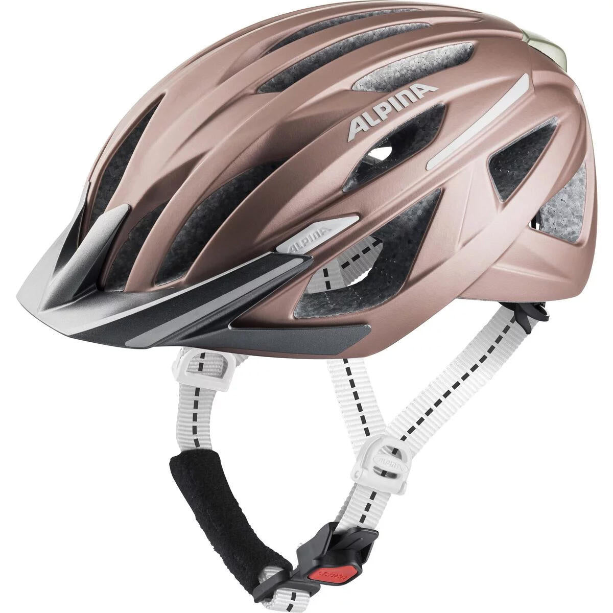 Fahrradhelm mit Rückleuchte - Haga - 50-rose matt - Rosa