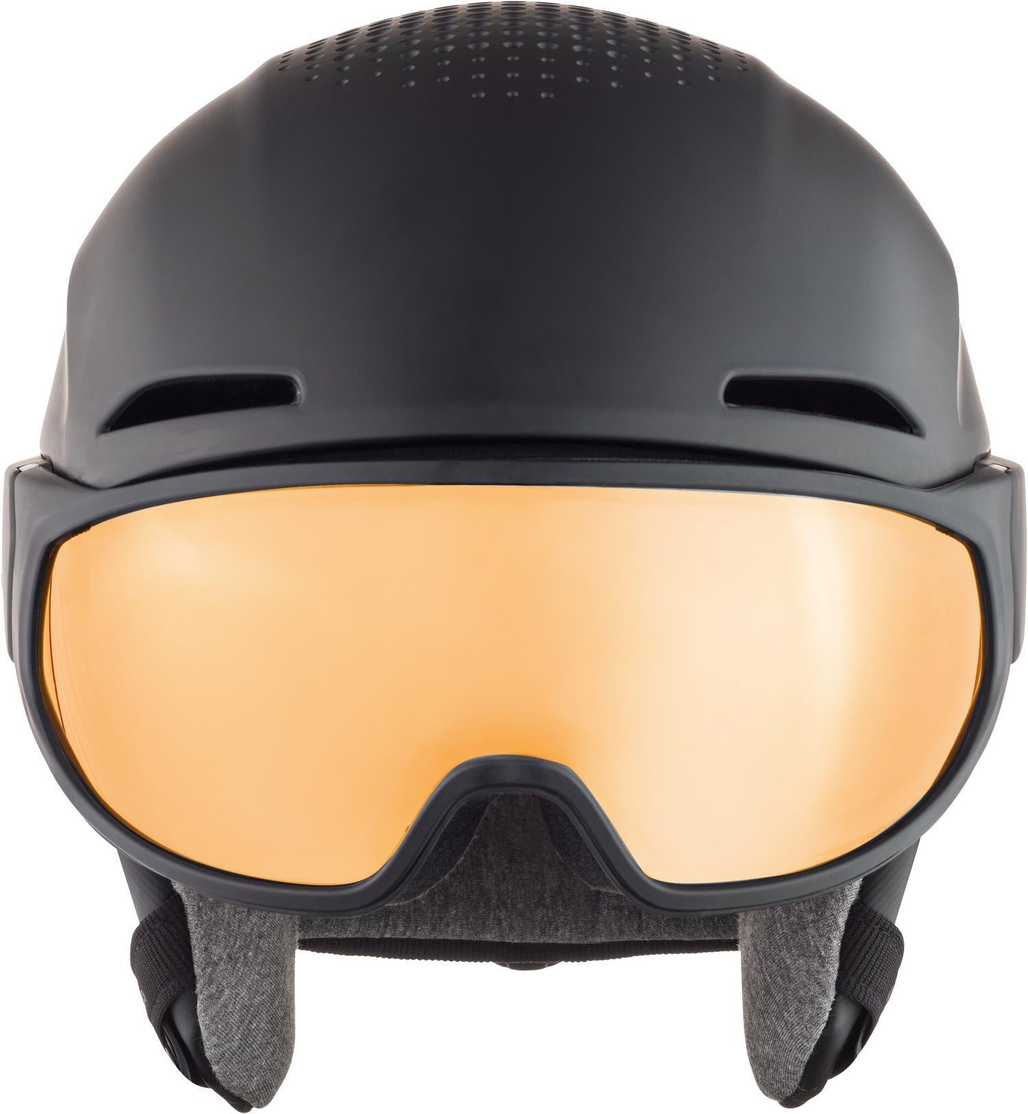 Ski Helm ALTO Q-Lite - 33-black matt (gold mirror) - Schwarz | Gold