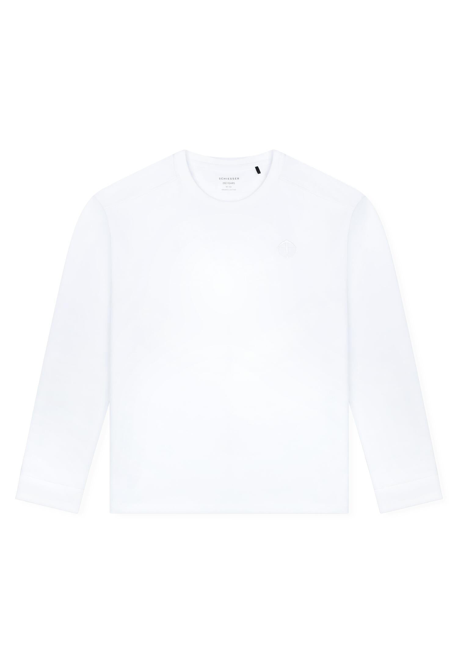 Langarmshirt aus Baumwolle - 100-weiss - Weiß
