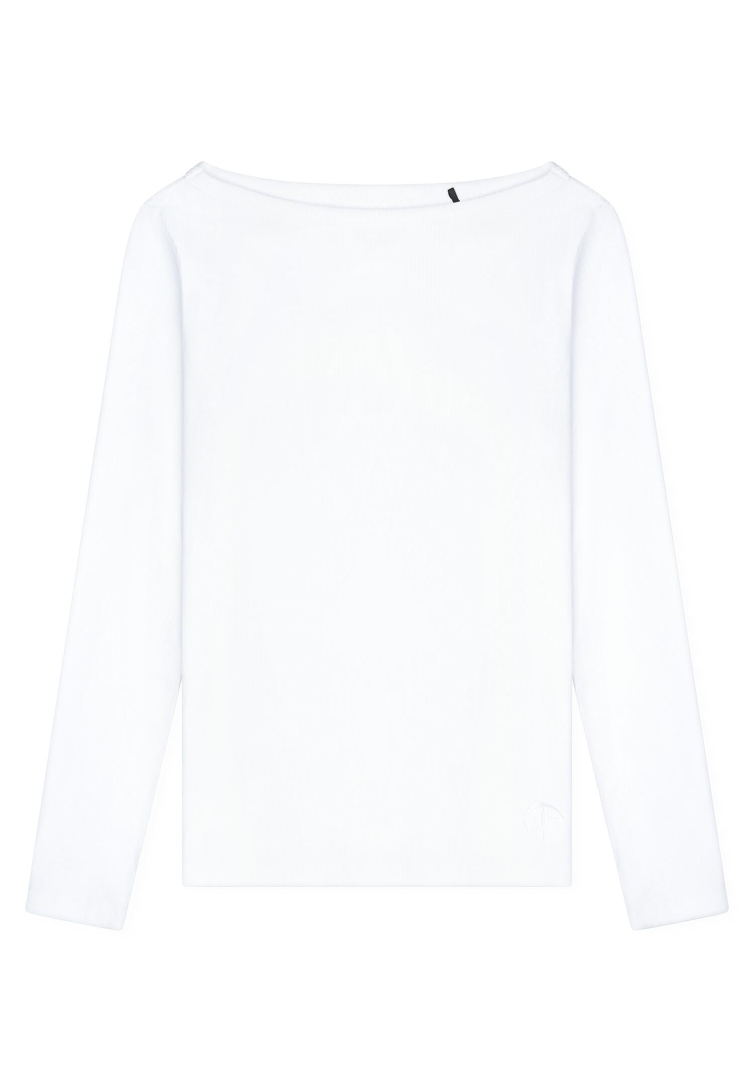 Langarmshirt - 100-weiss - Weiß