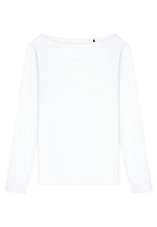 Langarmshirt - 100-weiss - Weiß
