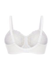 Bügelloser BH mit Spitzendetails - 003-Weiss - Weiß