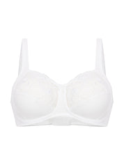 Bügelloser BH mit Spitzendetails - 003-Weiss - Weiß