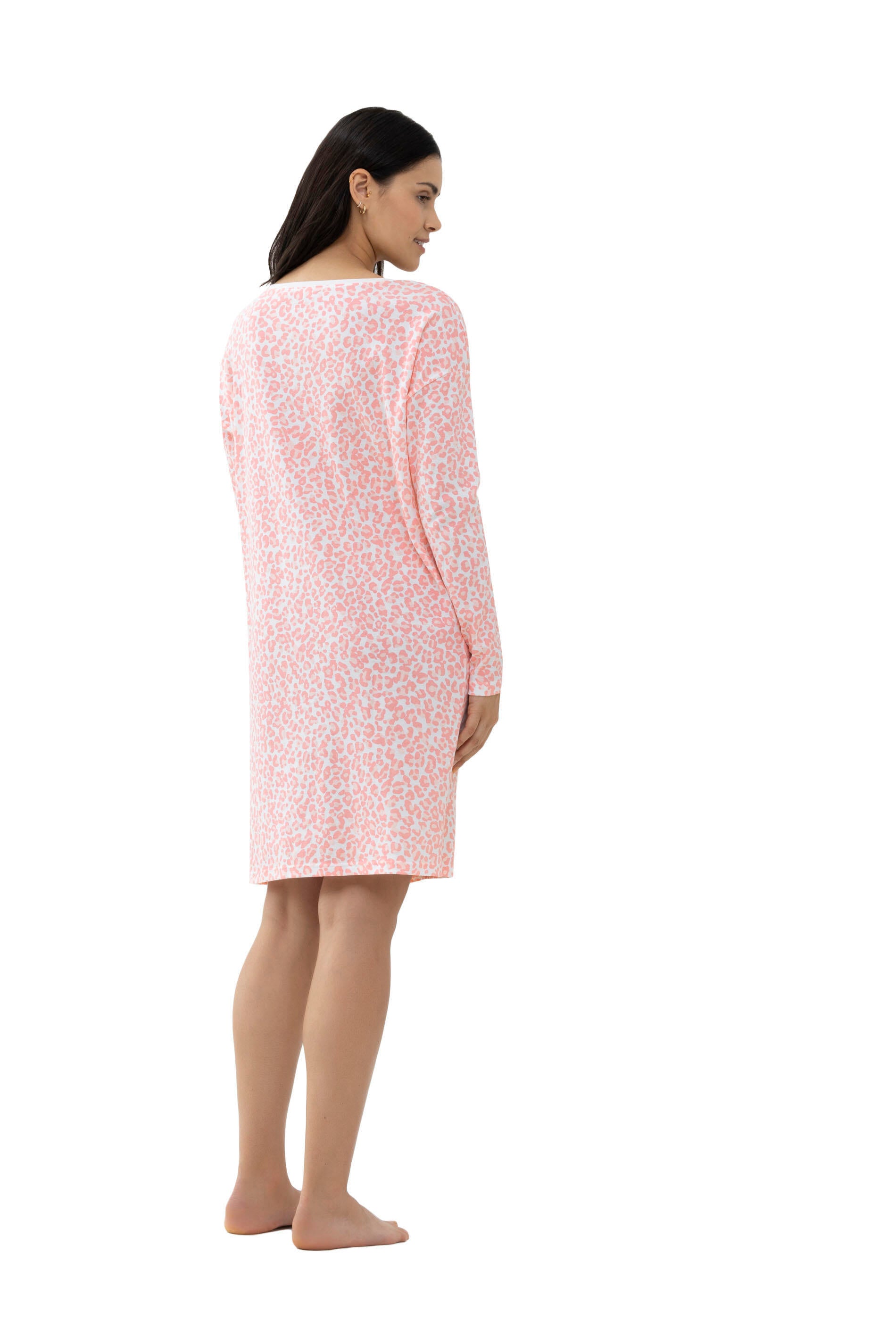 Schlafkleid mit Leoprint - 794-petal pink - Rosa