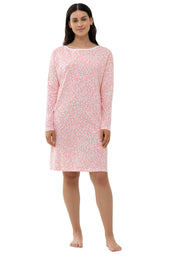Schlafkleid mit Leoprint - 794-petal pink - Rosa