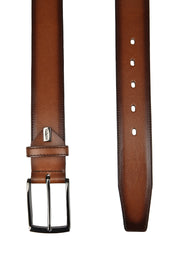 Ledergürtel - 11-cognac - Braun
