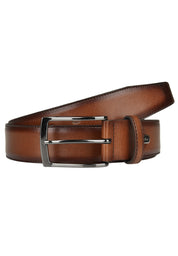 Ledergürtel - 11-cognac - Braun