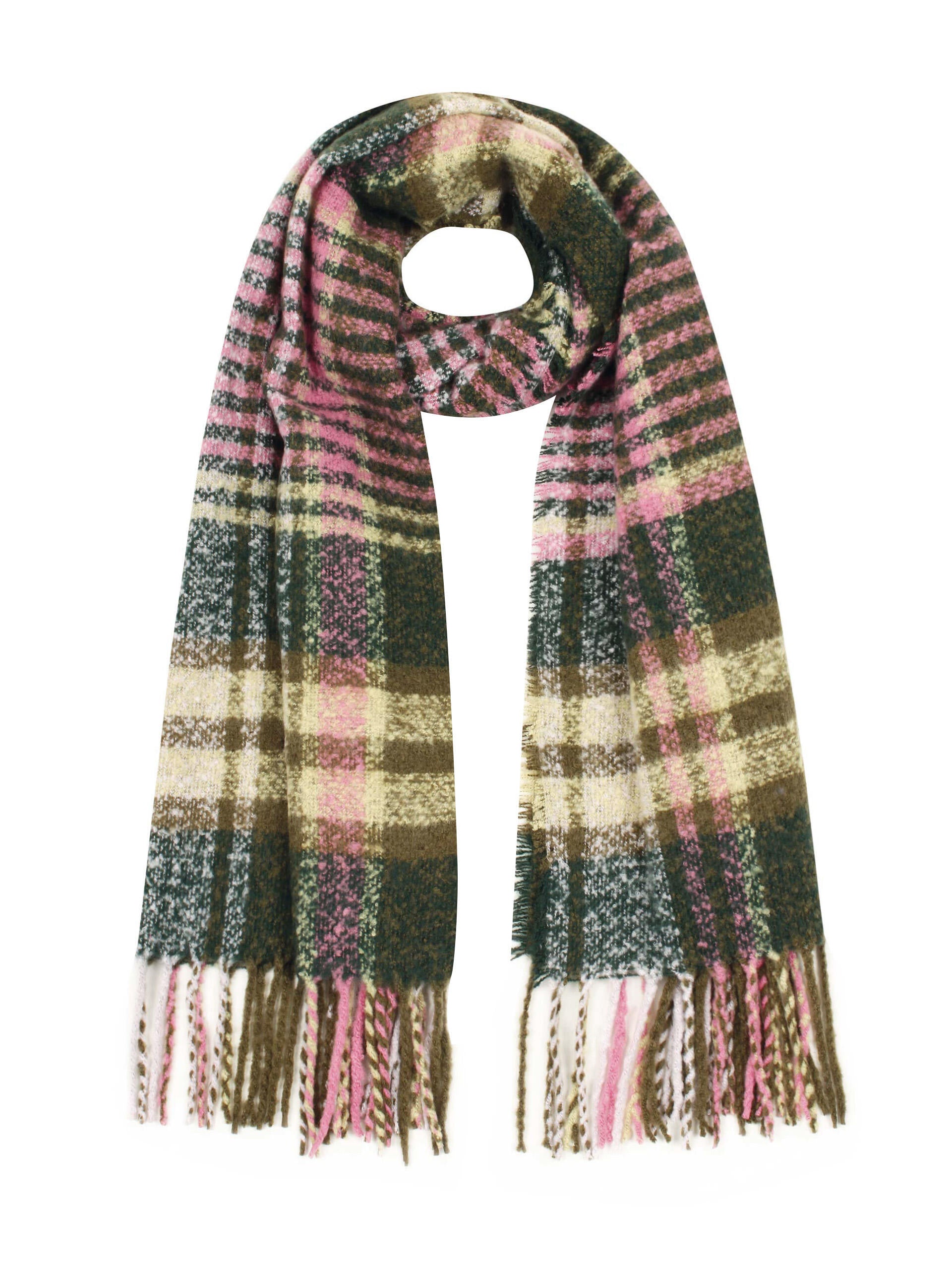 Bouclé-Webschal EMILY - 400-grÃ¼n Variante - Grün