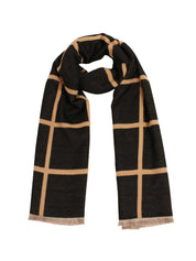 Schal kariert aus Viskosemix - 200-braun/beige Variante - Braun