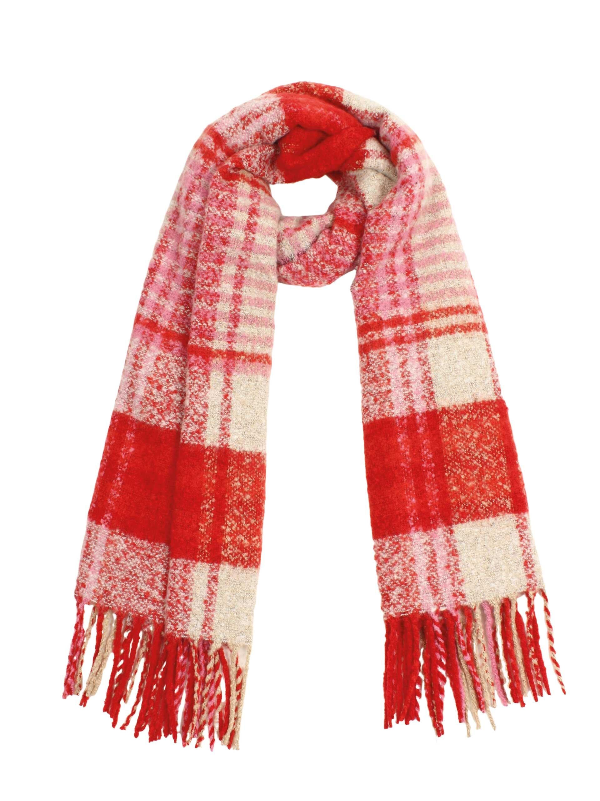 Bouclé-Webschal EMILY - 500-rot Variante - Rot