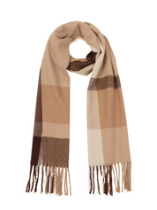 Schal kariert aus Viskosemix - 200-braun/beige Variante - Braun