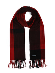 Schal kariert aus Viskosemix - 500-rot Variante - Rot