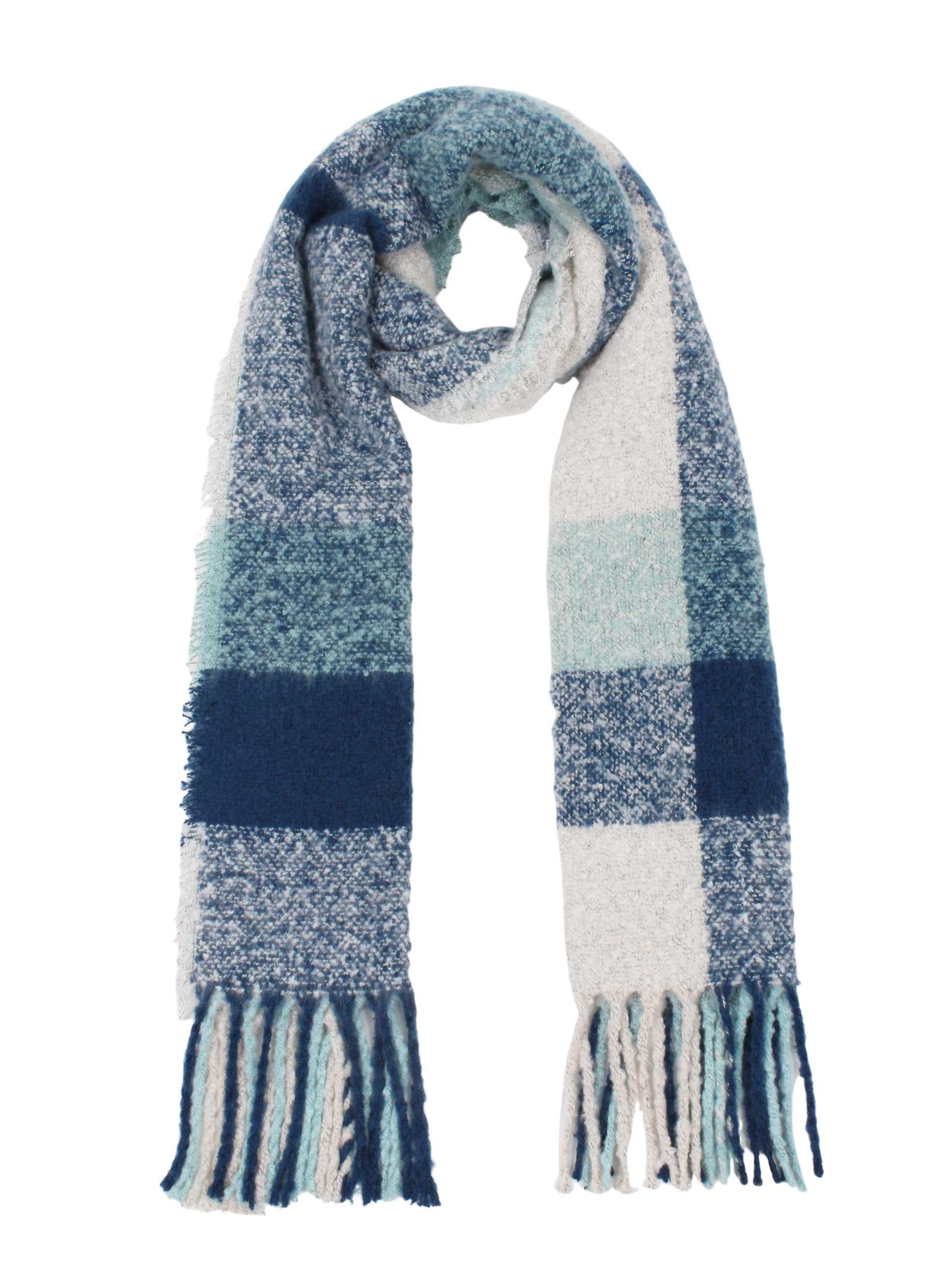 Schal aus Bouclé - 300-blau Variante - Blau