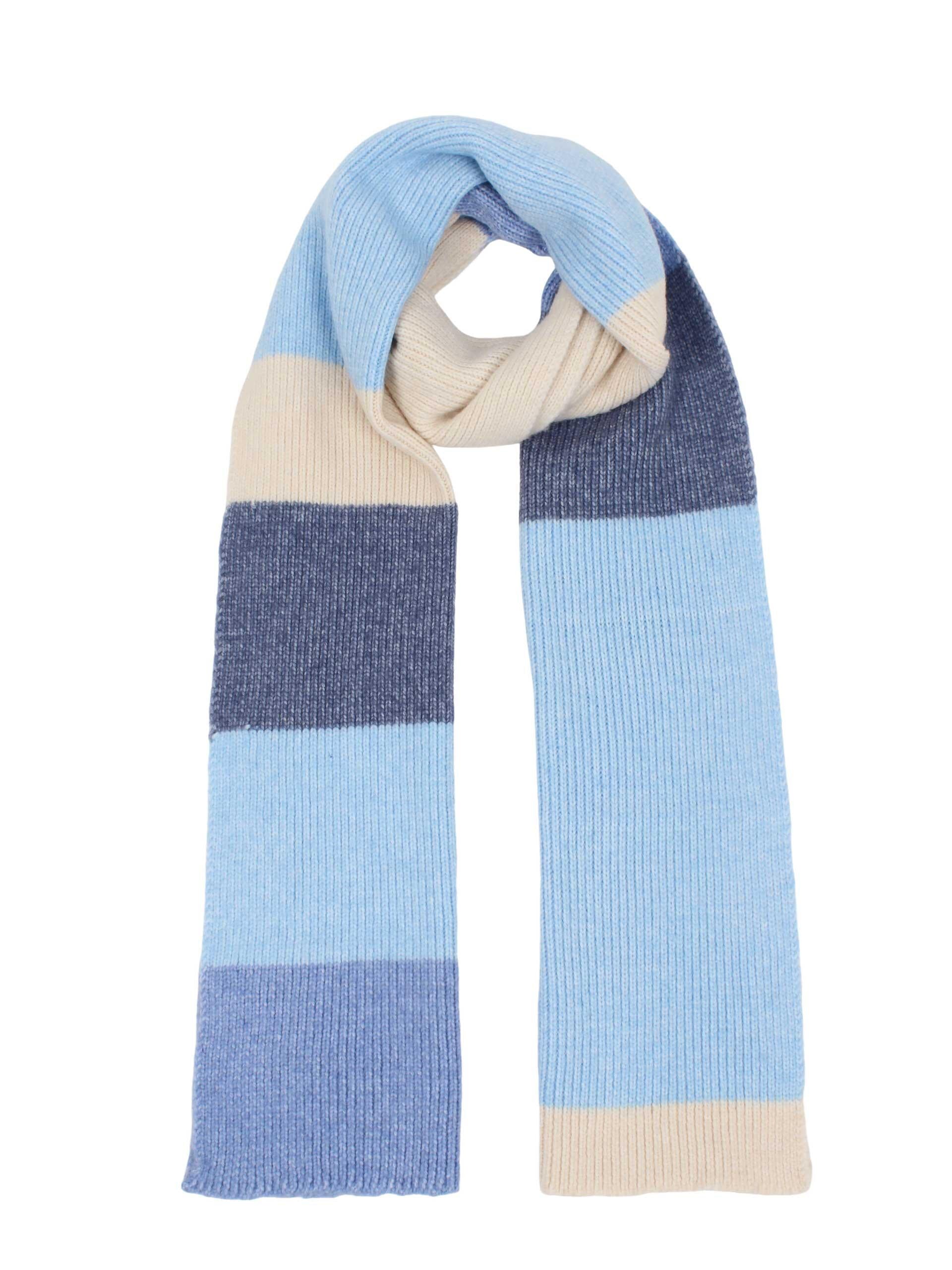 Strickschal gestreift - 300-blau Variante - Blau