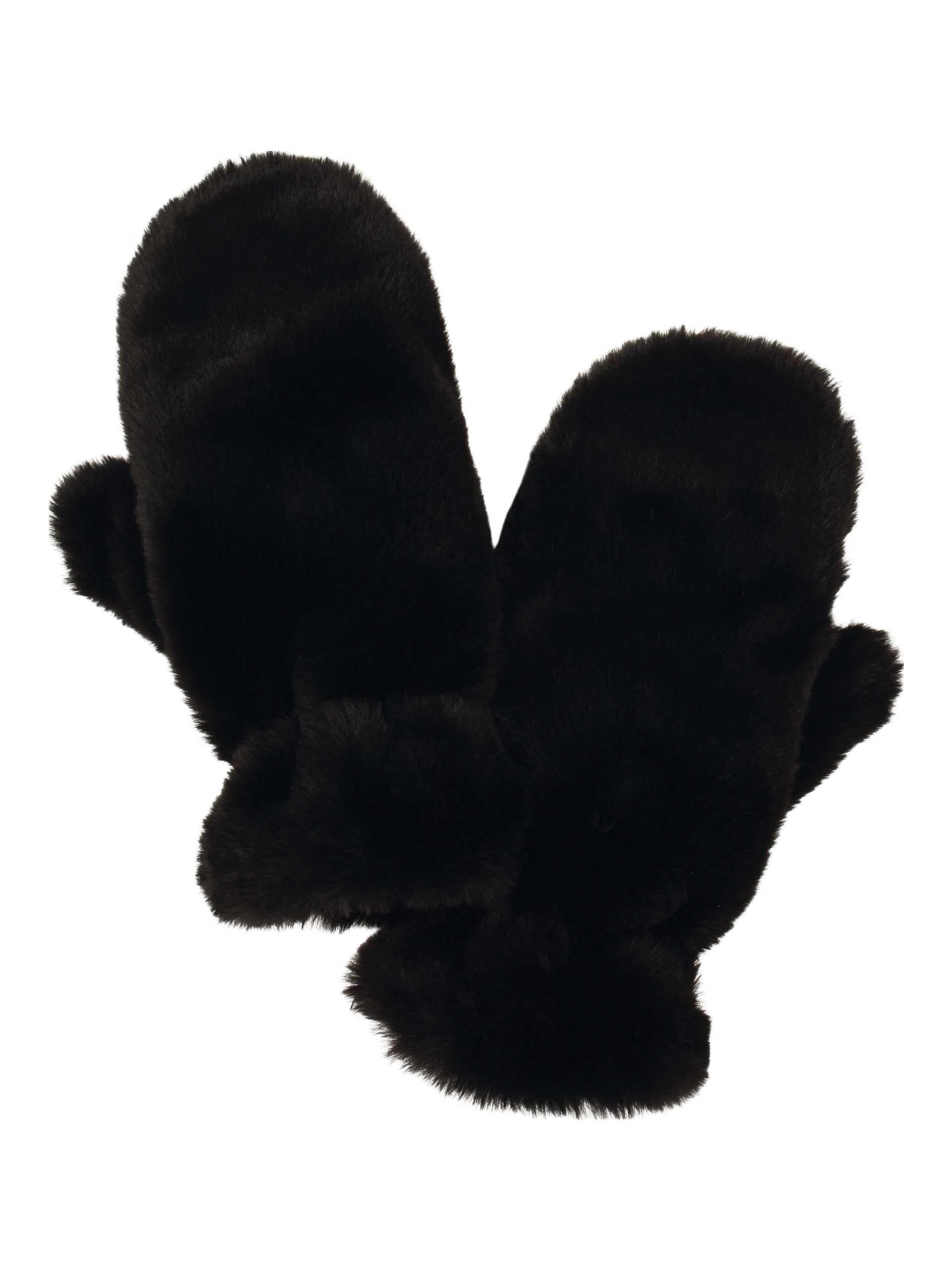 Fäustlinge KEPPEL in Felloptik - 101-schwarz - Schwarz