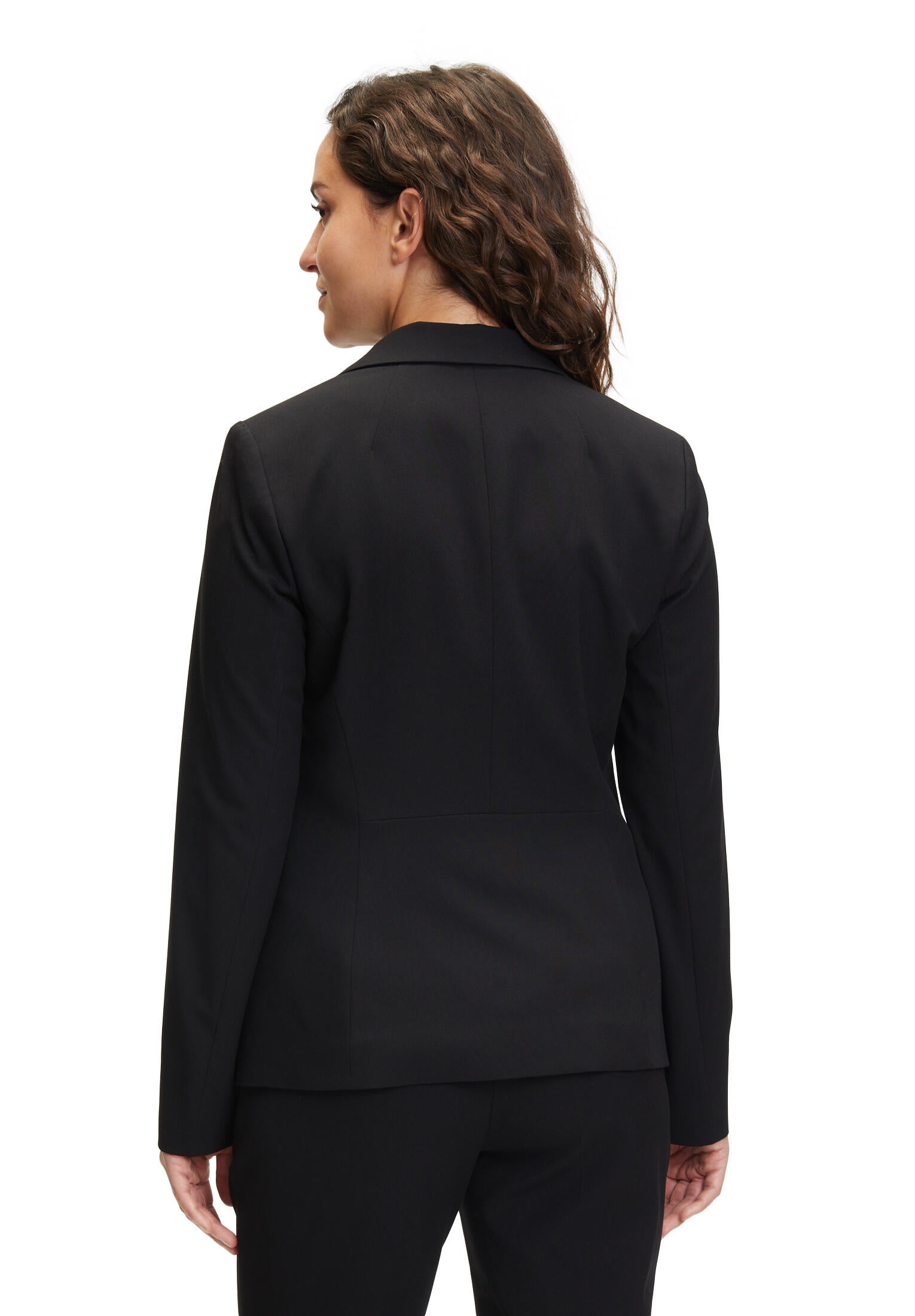 Taillierter Blazer mit Pattentaschen - 9045-Black - Schwarz