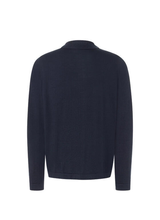 Strickjacke aus Merinowolle - 399 - Blau