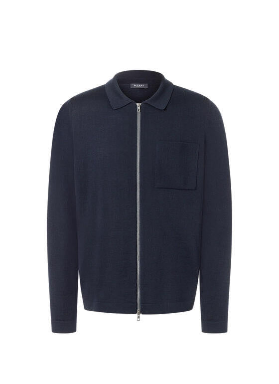 Strickjacke aus Merinowolle - 399 - Blau